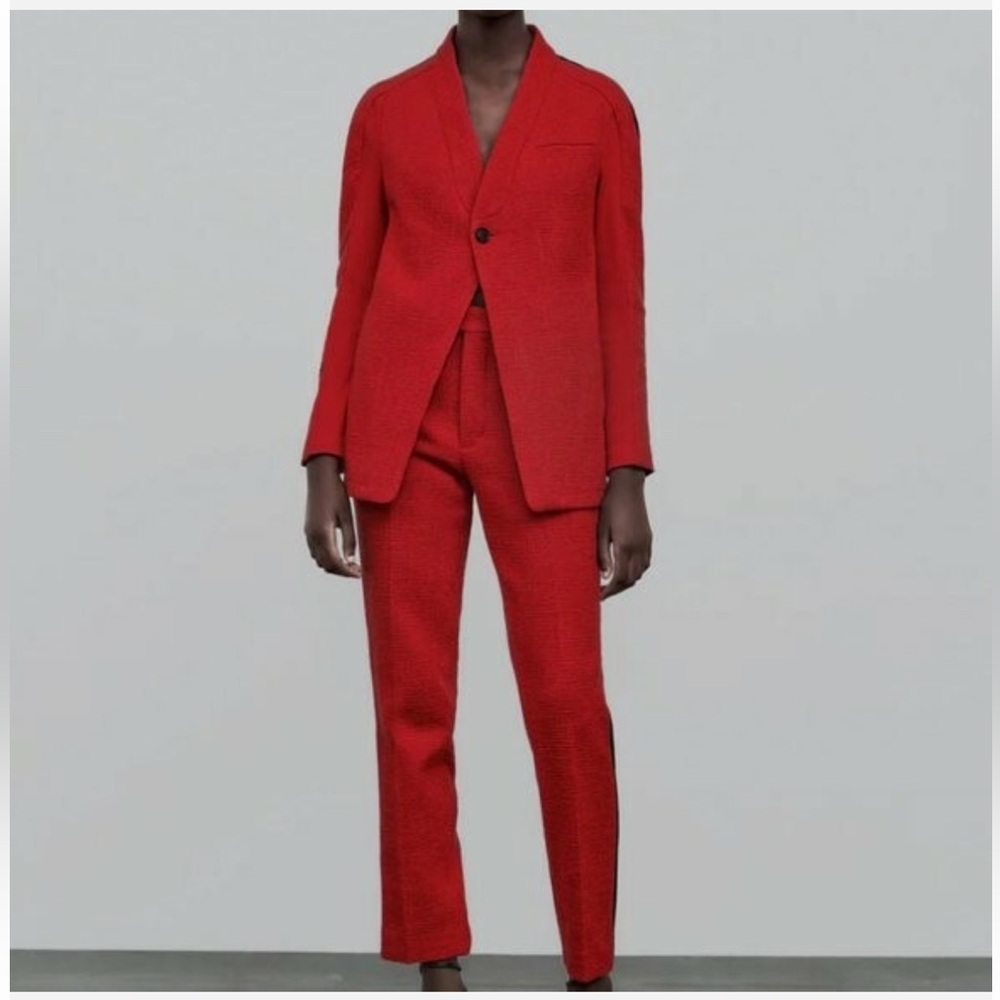 ZARA NWT SPECIAL EDITION CFDA Vogue Red Striped Pants, S!NWT RARE
